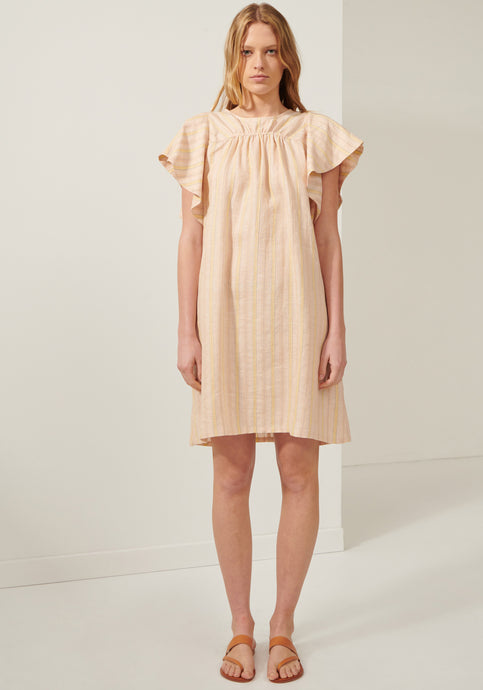 Mimosa Shift Dress - Peach Stripe