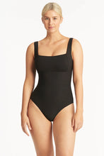 Load image into Gallery viewer, Spinnaker Square Neck One Piece - Black