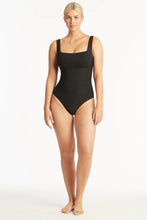 Load image into Gallery viewer, Spinnaker Square Neck One Piece - Black