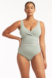 Capri Cross Front Multifit One Piece - Khaki