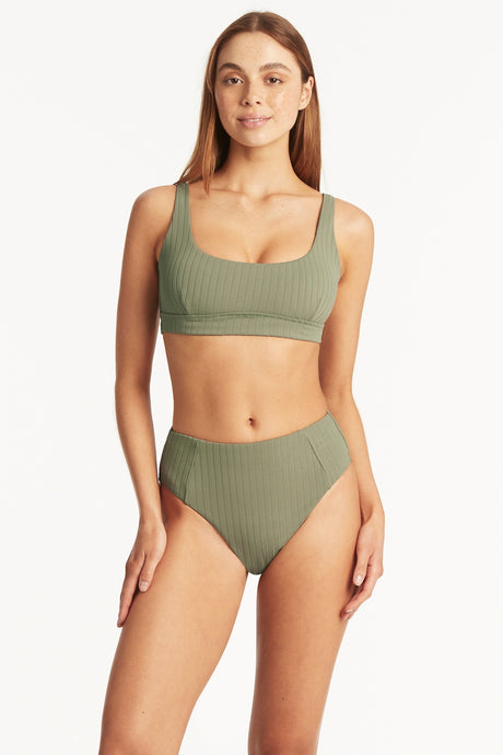 Vesper Square Neck Bra - Sage