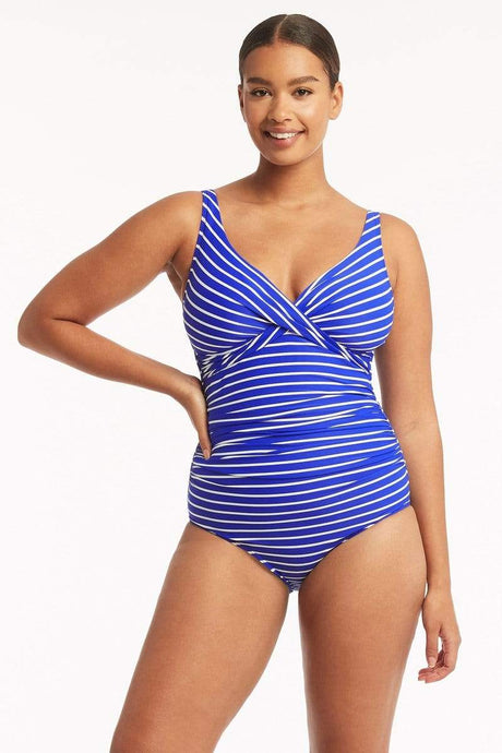 Chamarel Cross Front Multifit One Piece - Cobalt