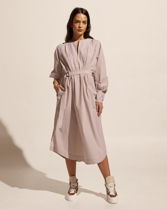 Standpoint dress - Toast Stripe